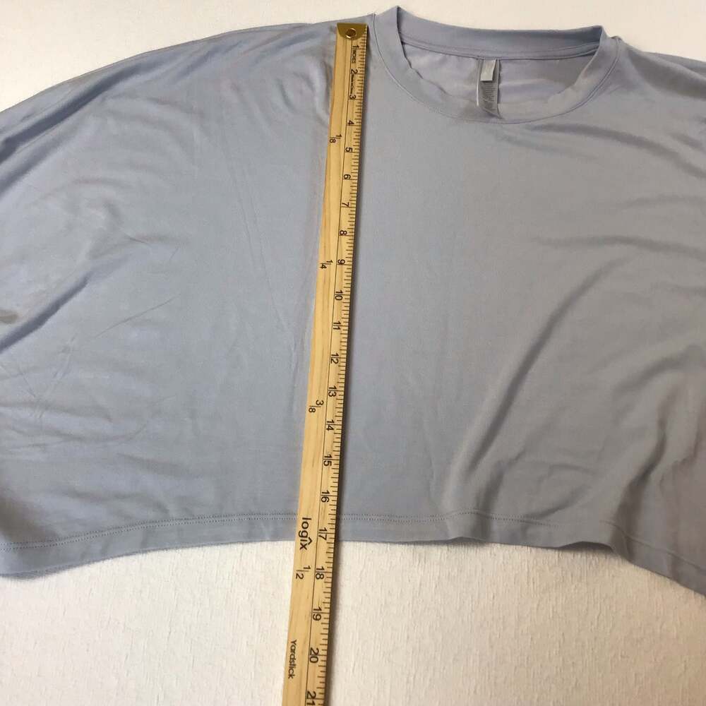 SKIMS Soft Lounge Long Sleeve Cropped T-Shirt Zen Blue Large - Picture 11 of 11